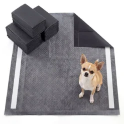 150 STK Welpen Unterlagen Aktivkohle 6-lagige PIPI Matten für Hunde schnell trocknend 60 x 60 cm
