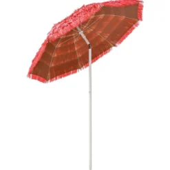 Strandschirm 175 cm Strandschirm Gartenschirm Neigbar Rot