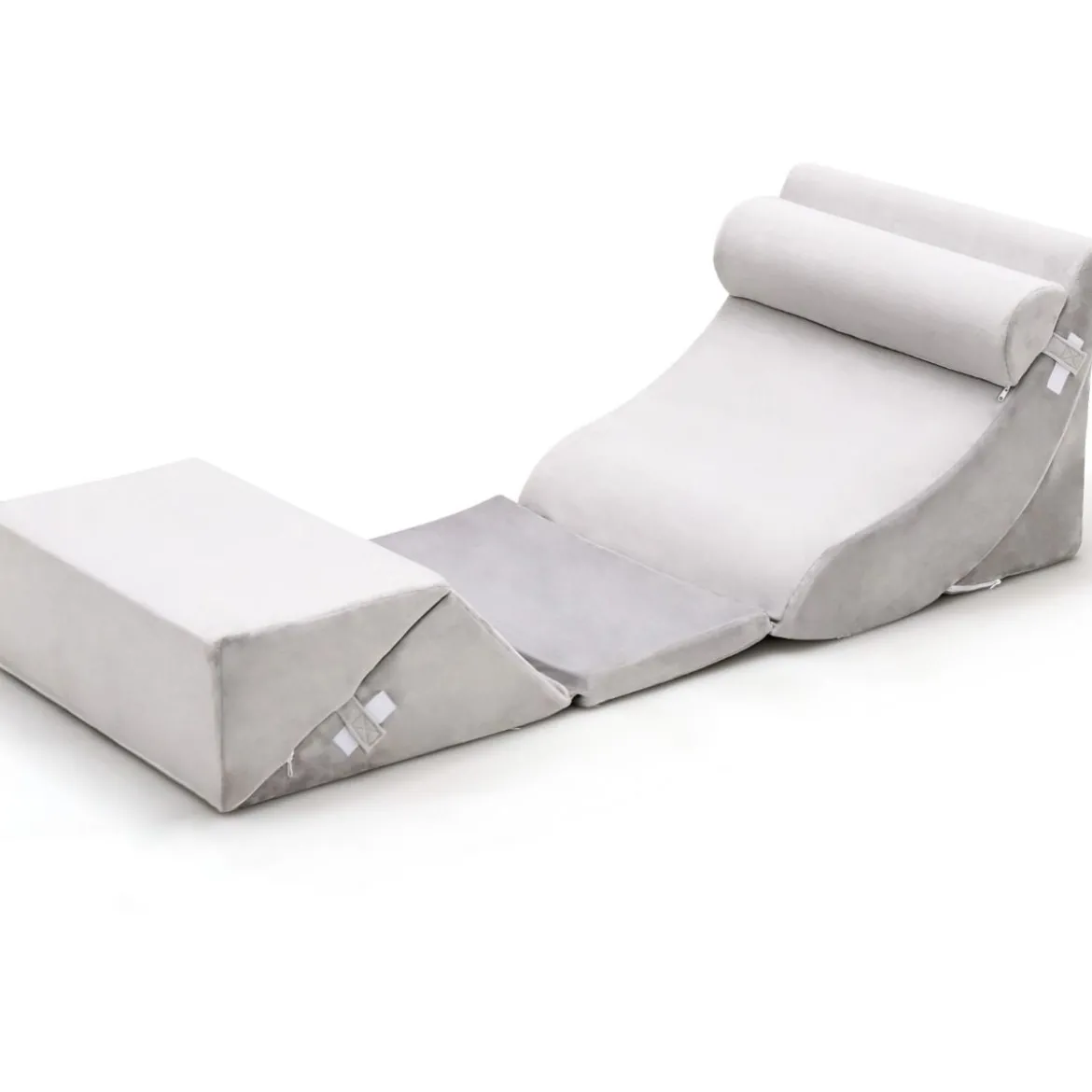 Stützkissen 6-Teiliges Orthopädisches Keilkissen-Set für Nacken 110 x 61 x 44 cm Grau