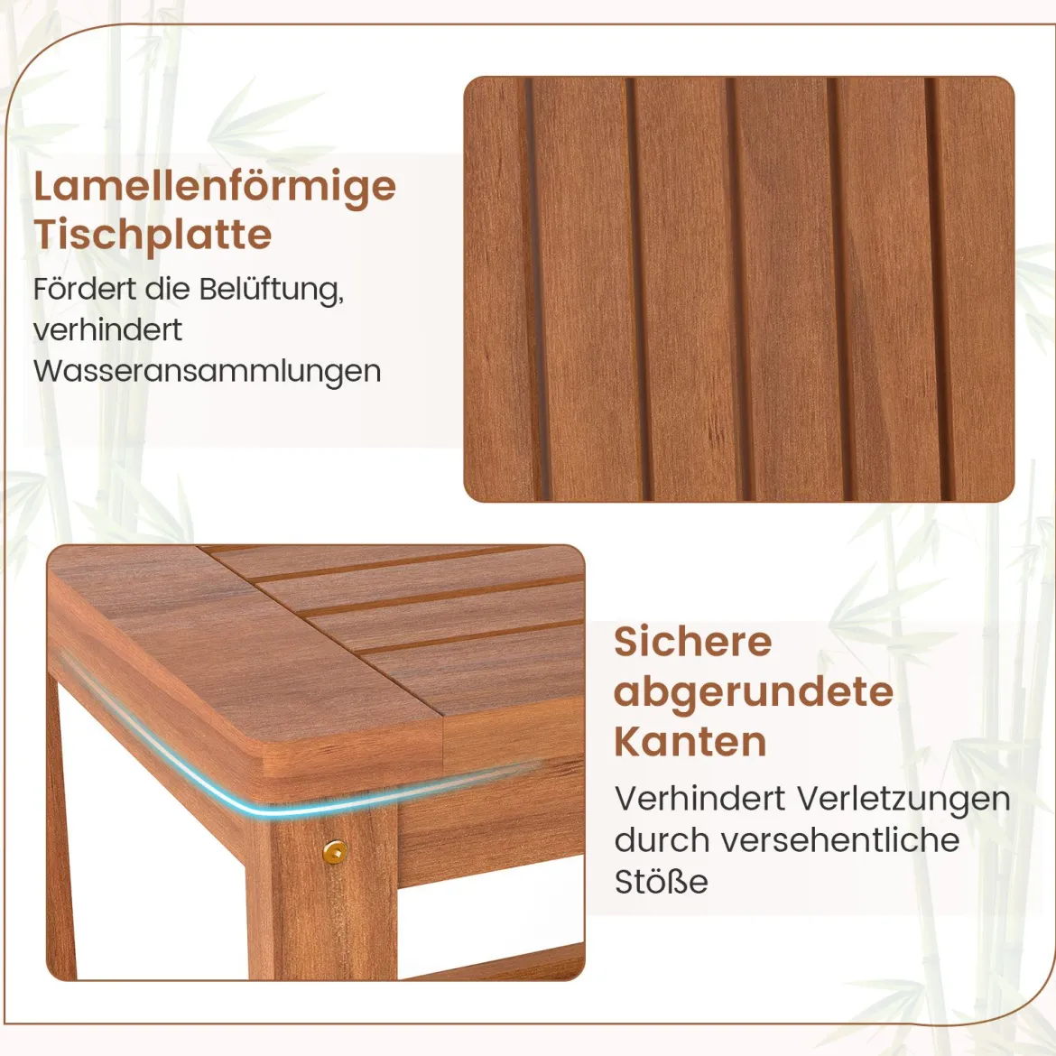 2-stufiger Beistelltisch Massivholz Sofatisch mit Ablagefach kleiner Holztisch Nachttisch Natur