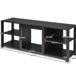 2-stufiger Kamin-TV-Ständer für Fernseher bis zu 65