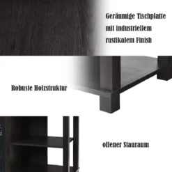 2-stufiger Kamin-TV-Ständer für Fernseher bis zu 65