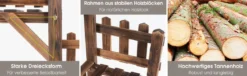 5-stufiges hölzernes Pflanzenregal Blumenständer Holzregal Pflanzenständer für Innen und Außen aus Tannenholz braun 60 x 25 x 130,5 cm