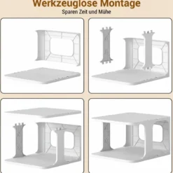 6-Stufiges Stapelbares Schuhregal Vertikaler Schuhorganizer Freistehender Schuhschrank Schwarz/Weiß
