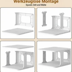 6-Stufiges Stapelbares Schuhregal Vertikaler Schuhorganizer Freistehender Schuhschrank Schwarz/Weiß