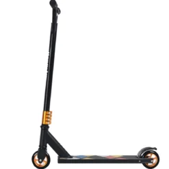 Stunt-Scooter Cityroller Scooter Tretroller mit PU-Rädern Schwarz