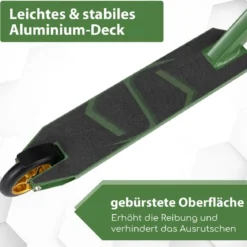 Stunt Scooter mit 360 Lenkung & PU Rädern & Aluminiumdeck Stuntscooter Funscooter