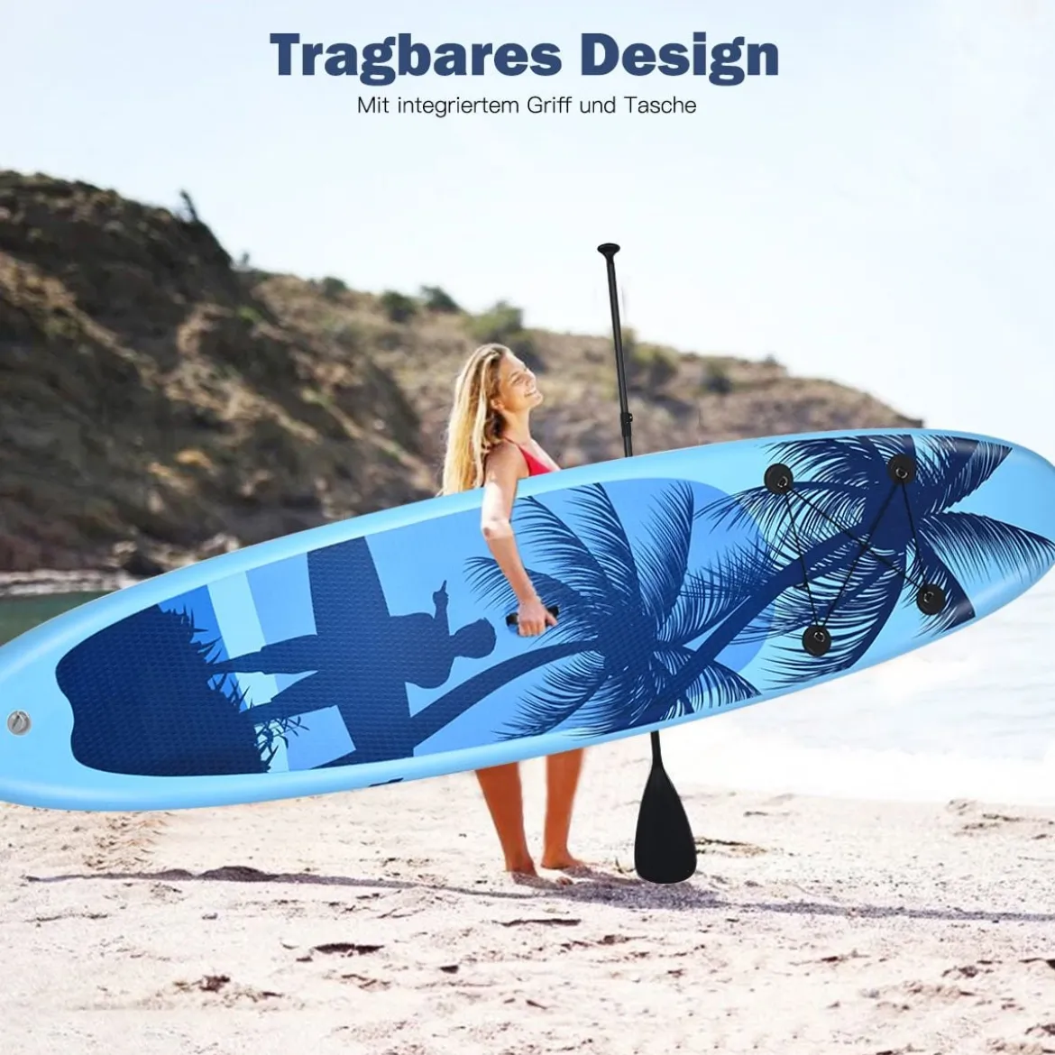 SUP Board Aufblasbar Stand up Board Paddelboard Blau