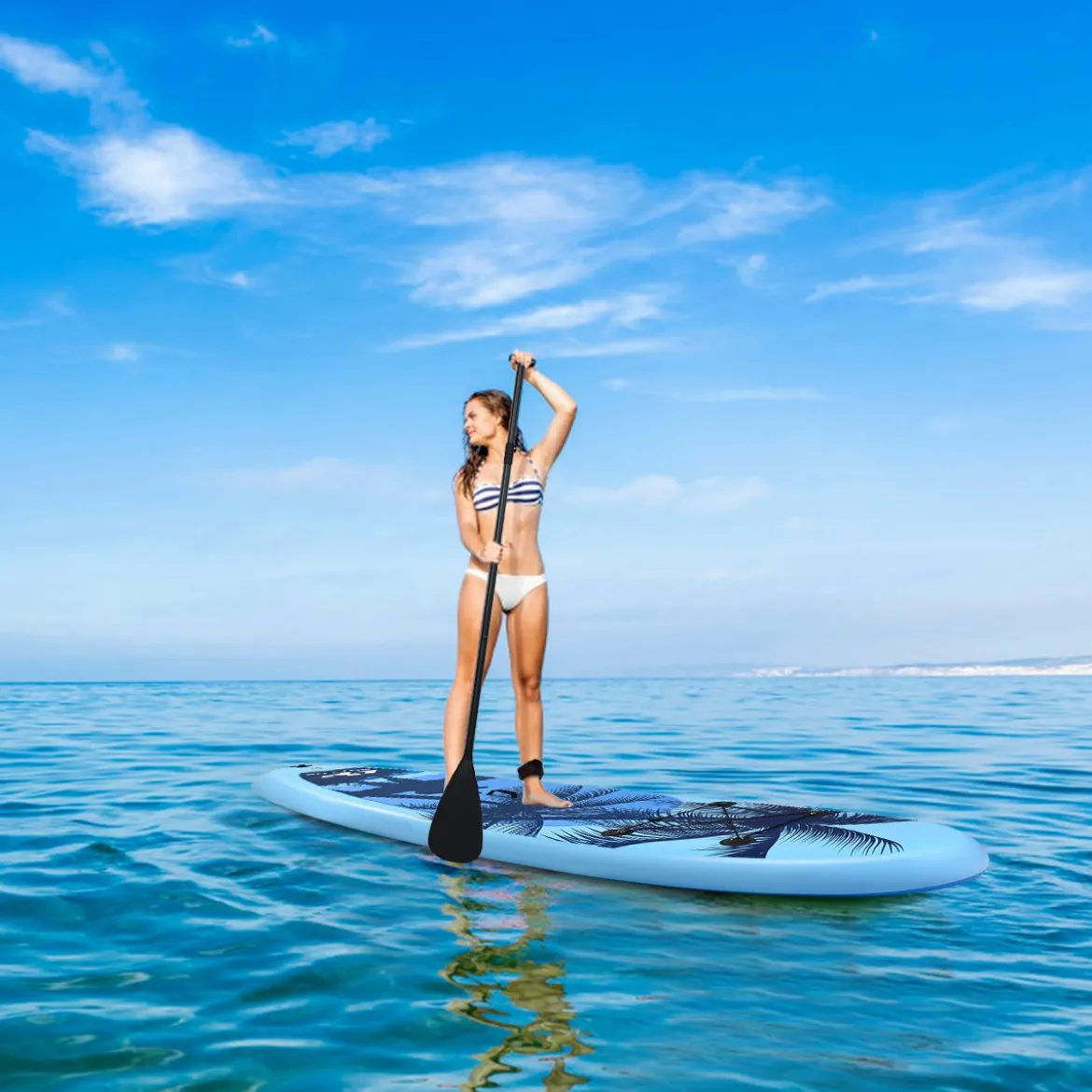SUP Board Aufblasbar Stand up Board Paddelboard Blau