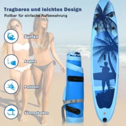 SUP Board Aufblasbar Stand up Board Paddelboard Blau