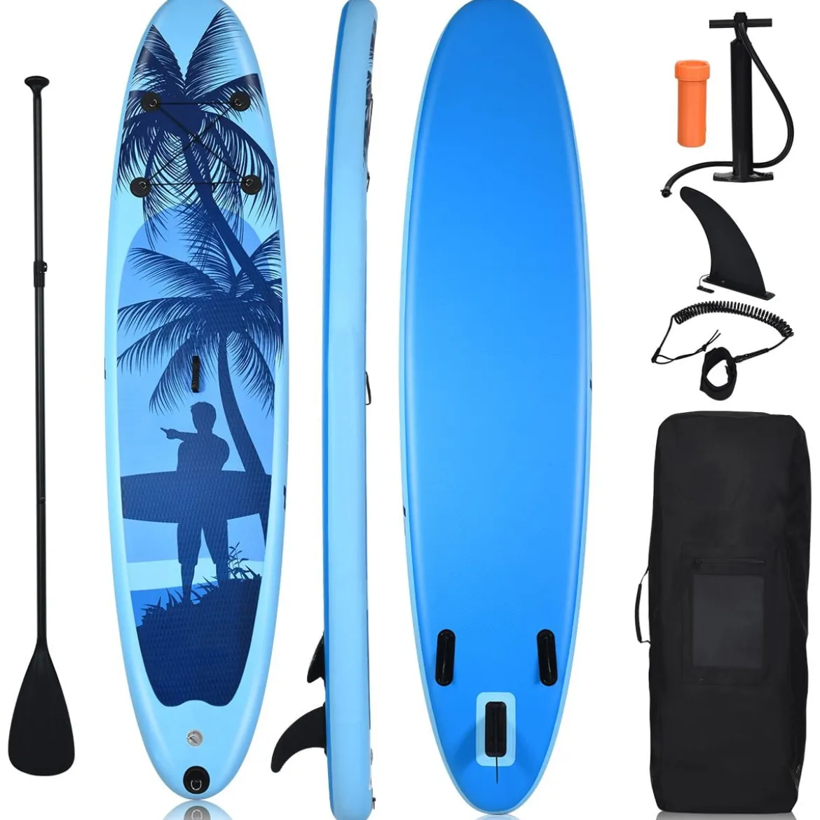SUP Board Aufblasbar Stand up Board Paddelboard Blau