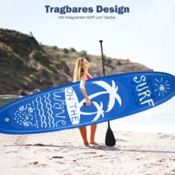 SUP Board Aufblasbar Stand up Board Paddelboard Navy