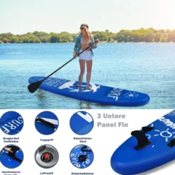 SUP Board Aufblasbar Stand up Board Paddelboard Navy