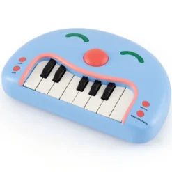 13-Tasten Kinder Keyboard mit Musik & Licht Baby Klavier Tragbares Musikinstrument Spielzeugklavier