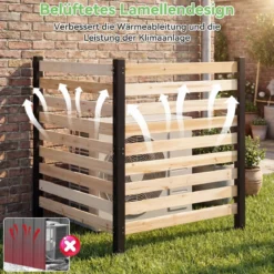 4-teiliger Gartenzaun mit Holzpfählen Sichtschutzzaun Dekorativer Steckzaun Natur