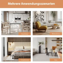 6-teiliger Raumteiler mit Langlebigen Scharnieren & Stahlstützbasis 300x180 cm Weiß