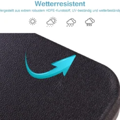 4-teiliger Schirmständer Schirmständer-Satz Basis Fächerförmiger Sonneschirmständer für Außenbereich Scwarz