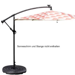 4-teiliger Sonneschirm Schirmständer Sonneschirm -Gestell Schirmständer-Satz Sonneschirmständer Schwarz
