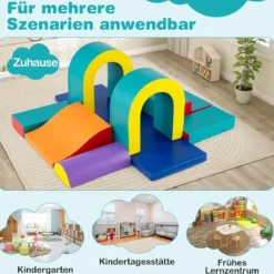 10 Teilige Schaumstoff Bausteine Softbausteine zum Krabbeln Klettern Rutschen Riesenbausteine Grün