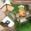 3-Teiliges Drehbares Gartenmöbel-Set für die Terrasse