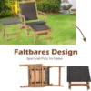 2-teiliges Gartenmöbel-Set aus Stuhl mit Ausziehbarer Fußstütze & Beistelltisch aus Akazienholz Braun