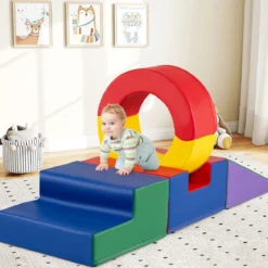 5-teiliges Kletterspielzeug für Kinder weiches Kletter- & Krabbel-Spielset für Kleinkinder Mehrfarbig