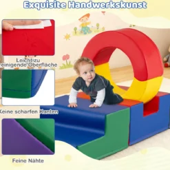 5-teiliges Kletterspielzeug für Kinder weiches Kletter- & Krabbel-Spielset für Kleinkinder Mehrfarbig