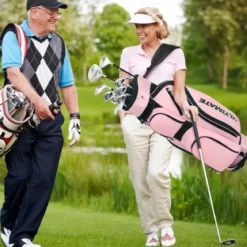 10-teiliges komplettes Golf Set Golfschläger Set für Damen Perfektes Golfgeschenk Rosa