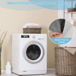 7-teiliges Orthopädisches Keilkissen-Set mit Waschbarem Bezug Verstellbares Bettkeilkissen Grau
