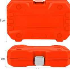 16 Teiliges Steckschlüsselsatz aus Stahl mit Kasten & 1/2” Antriebs Schlüssel Steckschlüssel Set