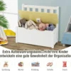 4-teiliges Tisch- und Stuhl-Set für Kinder 2 in 1 Set aus Holz für Kleinkinder Natur + Weiß