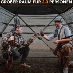 5-teiliges zerlegbares Jagdversteck für 2–3 Personen 360° durchsichtiges Jägerzelt
