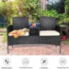 Terrassensofa Verschleißfestes Gartenmöbel-Set 138 x 62 x 85 cmWeiß