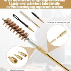 107 tgl. Waffen Reinigungsset Reinigungsgarnitur Waffenpflegeset Waffenreinigung universal Schwarz