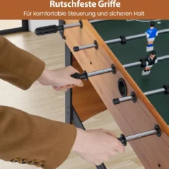 Tischfußball mit 22 Spielern & 2 Bällen & Schiebepunktezählern Fußballspieltisch Natur
