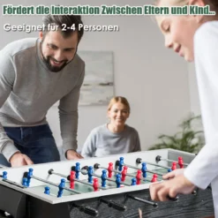 Tischkicker in Wettbewerbsgröße Kickertisch für Erwachsene und Kinder 122 x 61 x 79cm Schwarz