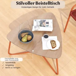 3 TLG. Gartenmöbel Set Rattan Balkonmöbel mit 2 Stühlen & Tisch Garten Sitzgruppe Gartengarnitur