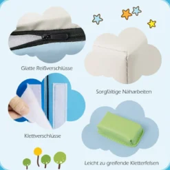 6 TLG. Kinder Schamstoff Bausteine mit Kletterfelsen zum Klettern & Krabbeln mit Klettverschlüsse