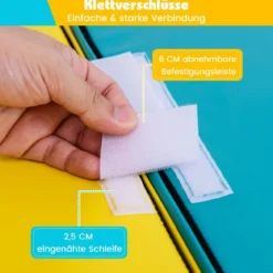 2 TLG. Kinder Schaumstoff Bausteine zum Toben und Klettern Softbausteine Gelb + Grün mit Klettverschlüsse