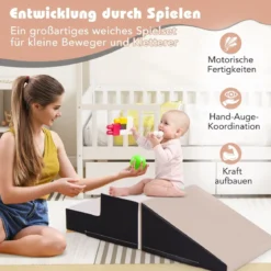 2 TLG. Kinder Schaumstoff Bausteine zum Toben & Klettern Softbausteine Riesenbausteine mit Klettverschlüsse