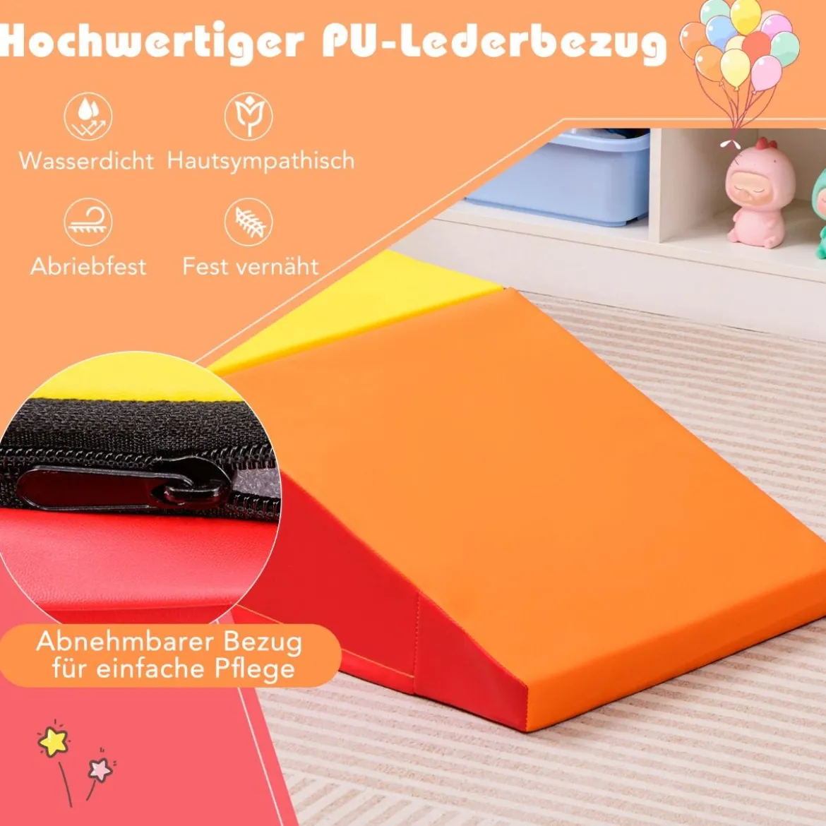 2 TLG. Kinder Schaumstoff Bausteine zum Toben & Klettern Softbausteine Riesenbausteine mit Klettverschlüsse