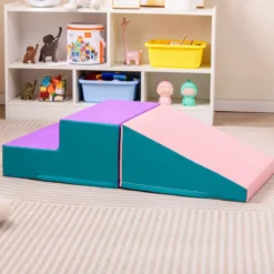 2 TLG. Kinder Schaumstoff Bausteine zum Toben & Klettern Softbausteine Riesenbausteine mit Klettverschlüsse