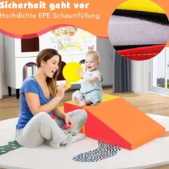2 TLG. Kinder Schaumstoff Bausteine zum Toben & Klettern Softbausteine Riesenbausteine mit Klettverschlüsse