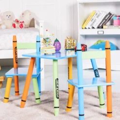 3 tlg. Kindersitzgruppe Kindermöbel mit Stuhl und Tisch