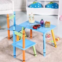 3 tlg. Kindersitzgruppe Kindermöbel mit Stuhl und Tisch