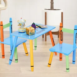 3 tlg. Kindersitzgruppe Kindermöbel mit Stuhl und Tisch