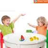 3tlg. Kinder Tischset Kindersitzgruppe Spieltischset mit Staufach Mehrfarbig