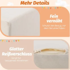 5 TLG. Schaumstoffbausteine Riesenbausteine mit Bällebad (ohne Bälle) Großbausteine zum Toben Rosa/Grau/Beige