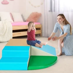 4 tlg Schaumstoffbausteine Riesenbausteine Softbausteine Großbausteine Blau