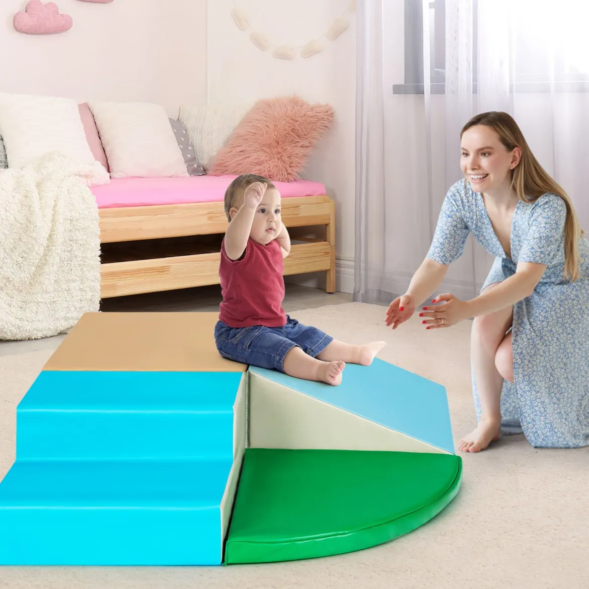 4 tlg Schaumstoffbausteine Riesenbausteine Softbausteine Großbausteine Blau